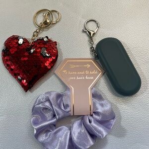 Red and Purple Hair Accessories Set with Sparkle